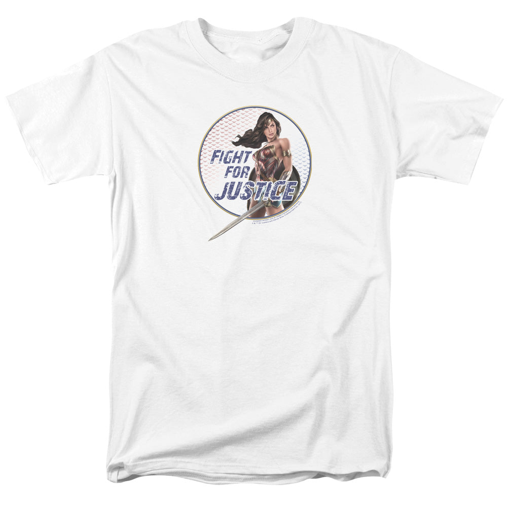 Wonder Woman Movie Fight For Justice Mens T Shirt White Officially Licensed