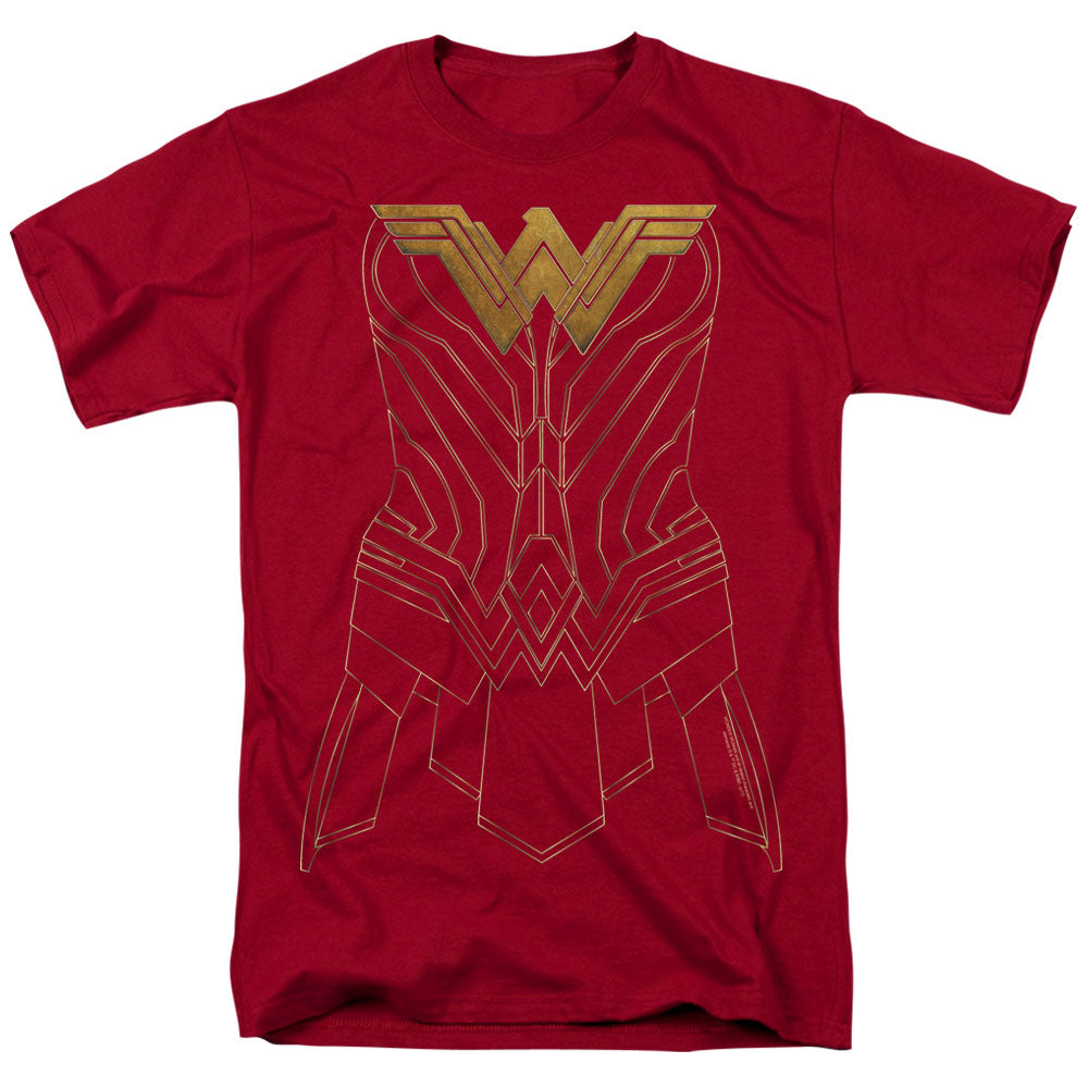 Wonder Woman Movie Armor Outline Mens T Shirt Cardinal Officially Licensed