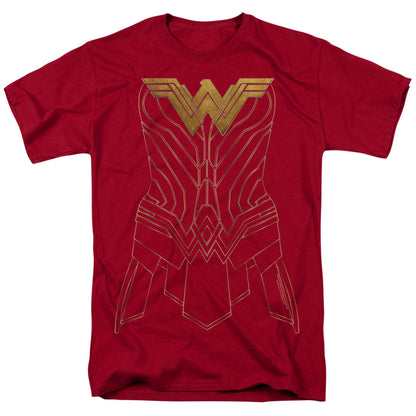 Wonder Woman Movie Armor Outline Mens T Shirt Cardinal Officially Licensed