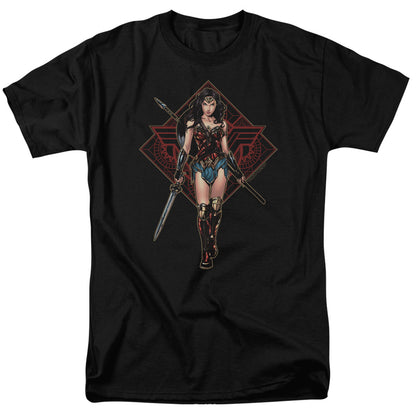 Wonder Woman Movie Warrior Mens T Shirt Black Officially Licensed