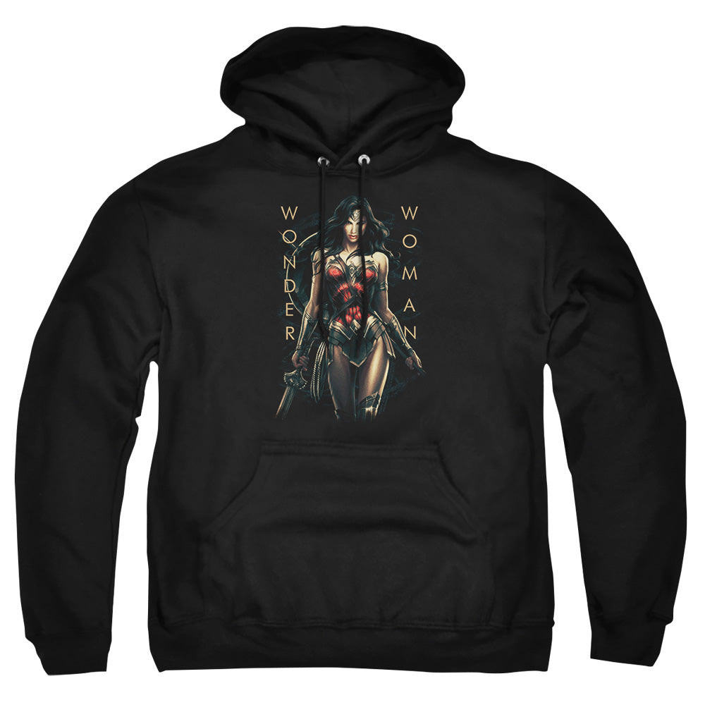 Wonder Woman Movie Armed And Dangerous Mens Hoodie Black Officially Licensed