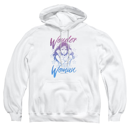 Wonder Woman Movie Retro Stance Mens Hoodie White Officially Licensed