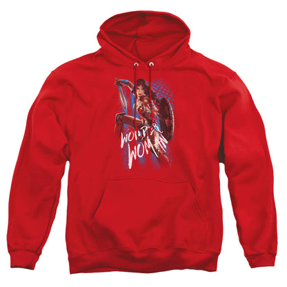 Wonder Woman Movie American Hero Mens Hoodie Red Officially Licensed