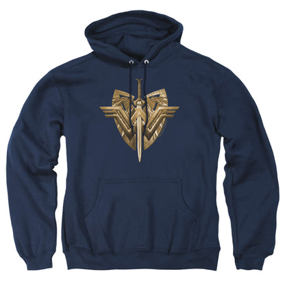 Wonder Woman Movie Sword Emblem Mens Hoodie Navy Officially Licensed