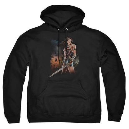 Wonder Woman Movie Fierce Mens Hoodie Black Officially Licensed