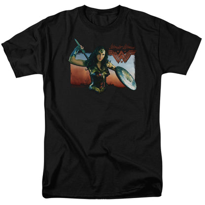 Wonder Woman Movie Warrior Woman Mens T Shirt Black Officially Licensed