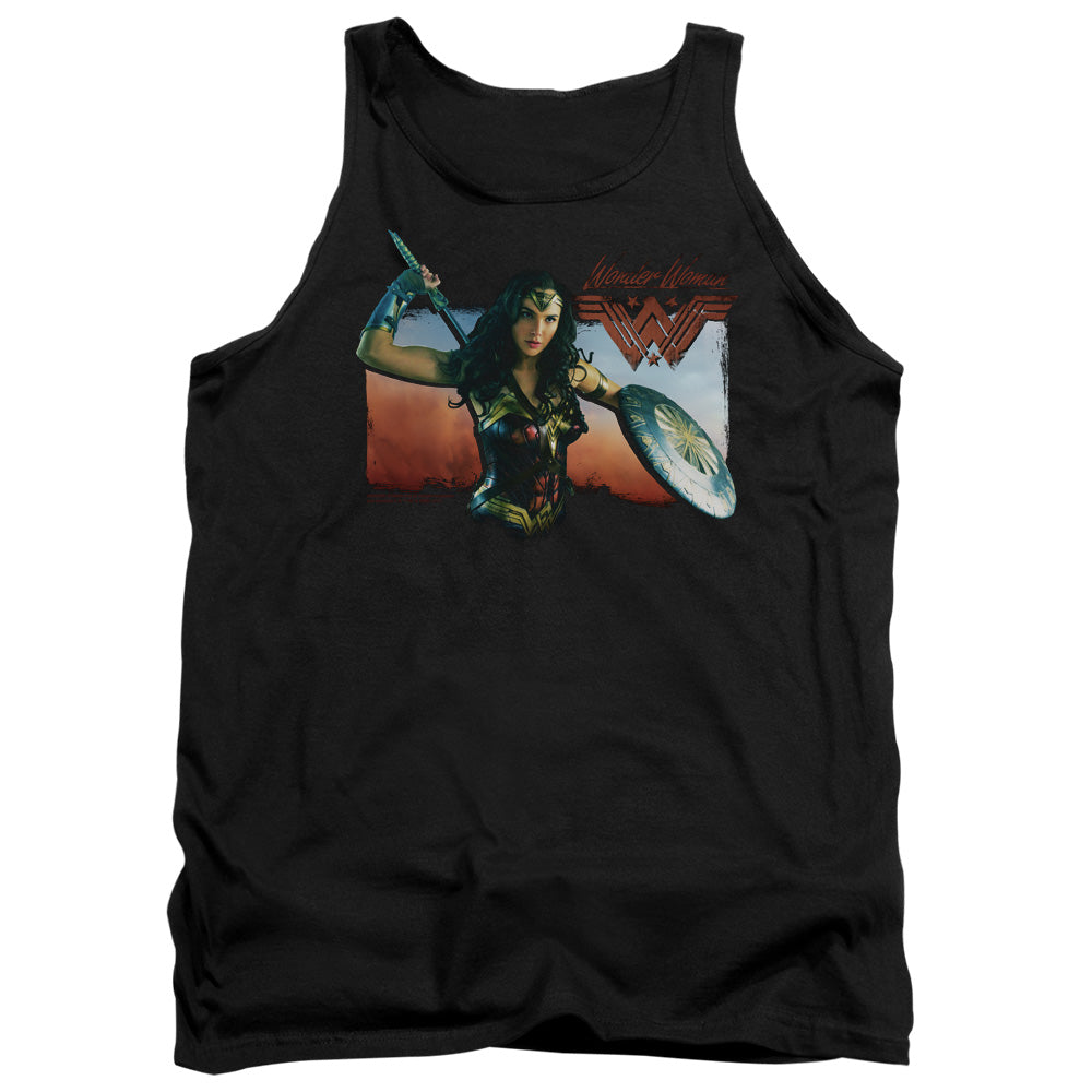Wonder Woman Movie Warrior Woman Mens Tank Top Shirt Black Officially Licensed