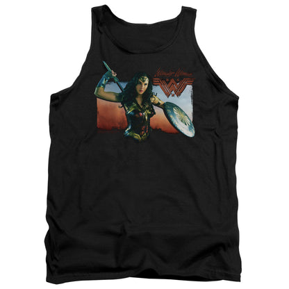 Wonder Woman Movie Warrior Woman Mens Tank Top Shirt Black Officially Licensed