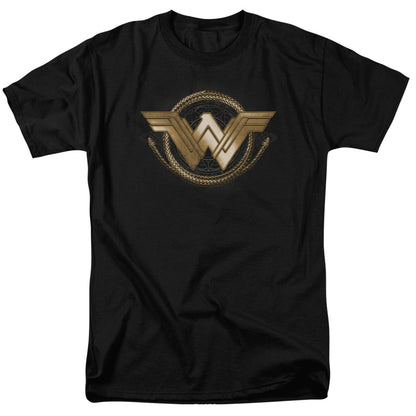 Wonder Woman Movie Lasso Logo Mens T Shirt Black Officially Licensed
