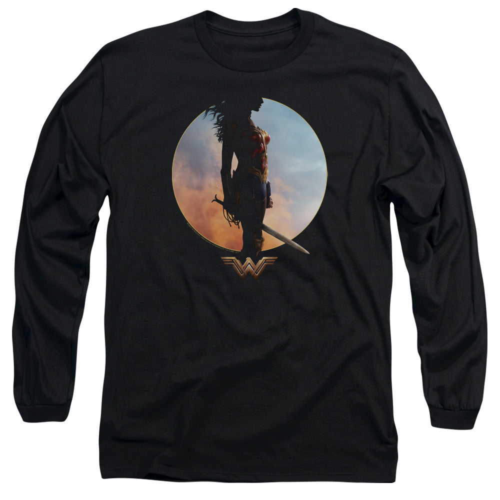 Wonder Woman Movie Wisdom And Wonder Mens Long Sleeve Shirt Black Officially Licensed