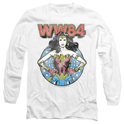 Wonder Woman 84 Star Circle Mens Long Sleeve Shirt White Officially Licensed