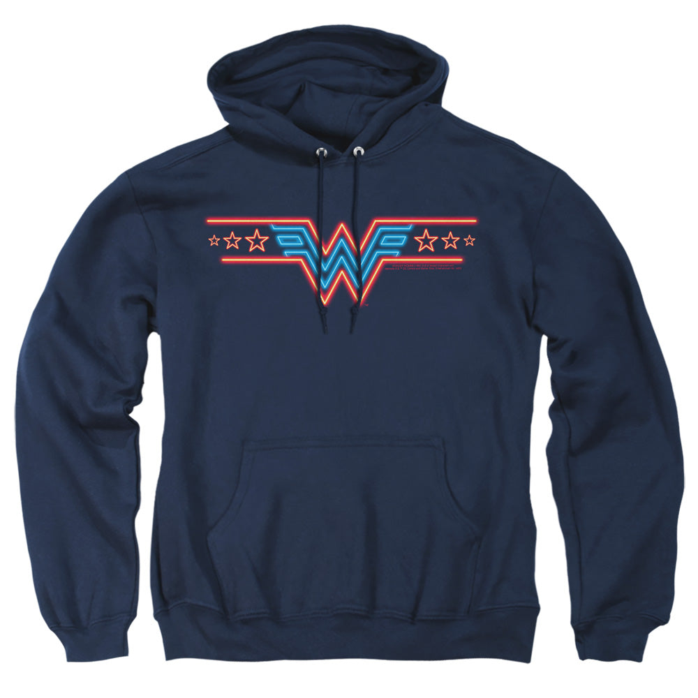Wonder Woman 84 Neon Beat Mens Hoodie Navy Officially Licensed
