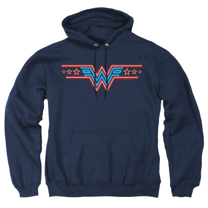 Wonder Woman 84 Neon Beat Mens Hoodie Navy Officially Licensed