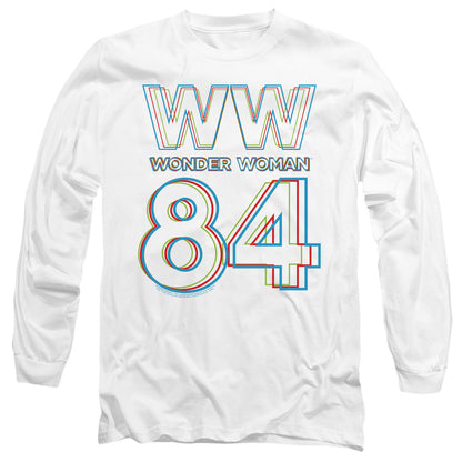 Wonder Woman 84 3D Hype Logo Mens Long Sleeve Shirt White Officially Licensed