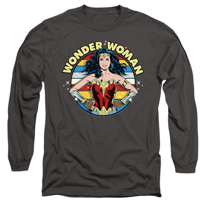 Wonder Woman 84 Woman Of Wonder Mens Long Sleeve Shirt Charcoal Officially Licensed