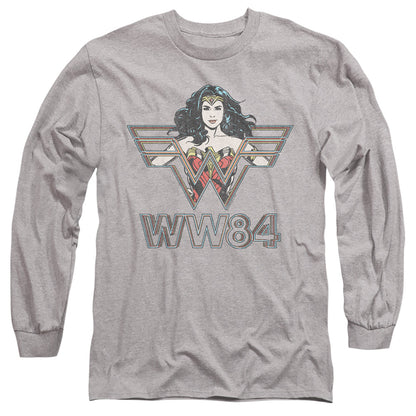 Wonder Woman 84 In Symbol Mens Long Sleeve Shirt Athletic Heather Officially Licensed