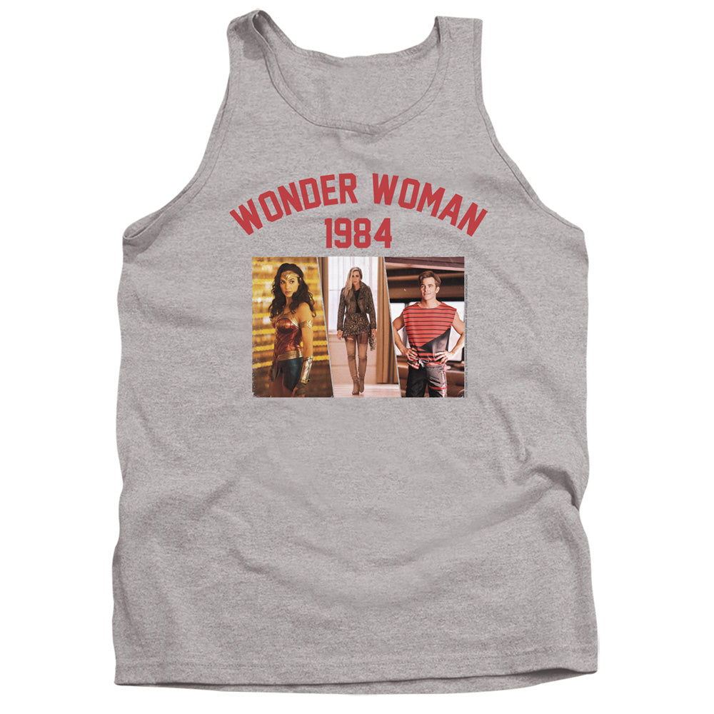 Wonder Woman 84 Collegiate Montage Mens Tank Top Shirt Athletic Heather