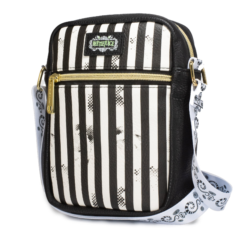 Beetlejuice Suit Stripes Women's Crossbody Wallet