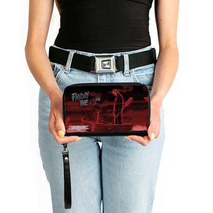 Friday The 13th Jason Boat Scene Zip Around Wallet