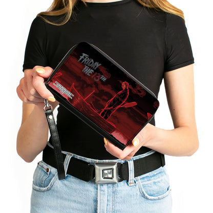Friday The 13th Jason Boat Scene Zip Around Wallet