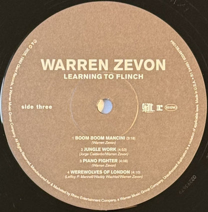 Warren Zevon – Learning To Flinch (Live)(Rktbr25) (2-LP Vinyl) Vinyl Record