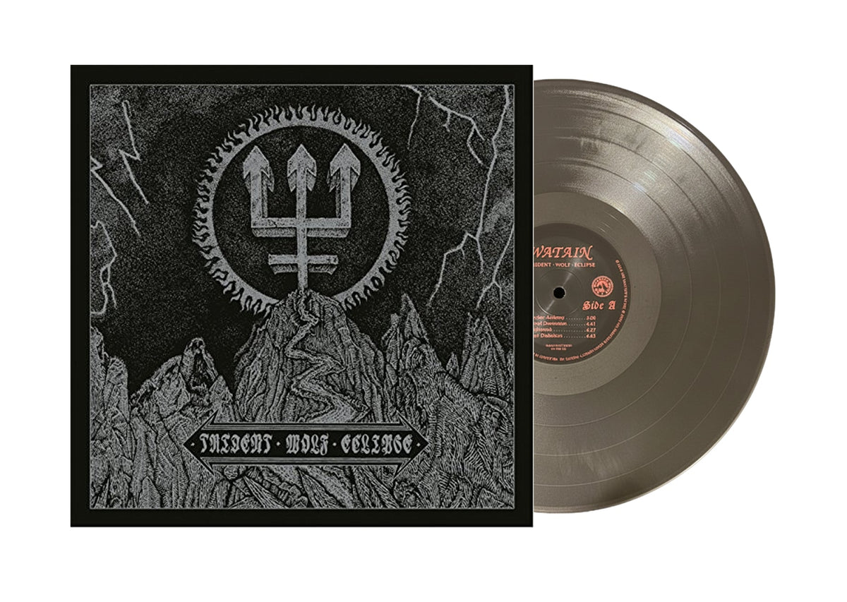 Watain - Trident Wolf Eclipse [Silver & White Marble] Vinyl Record
