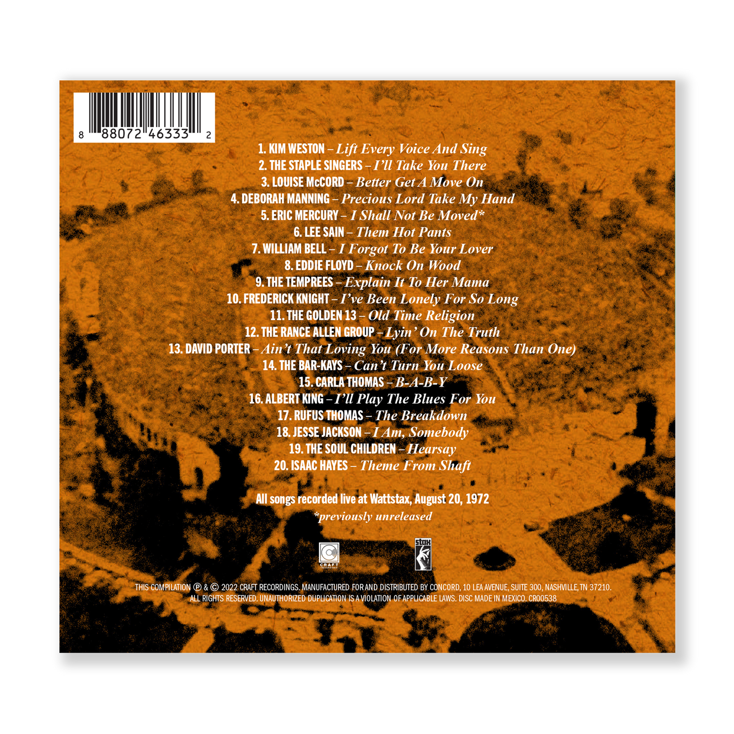 The Best of Wattstax Music CD