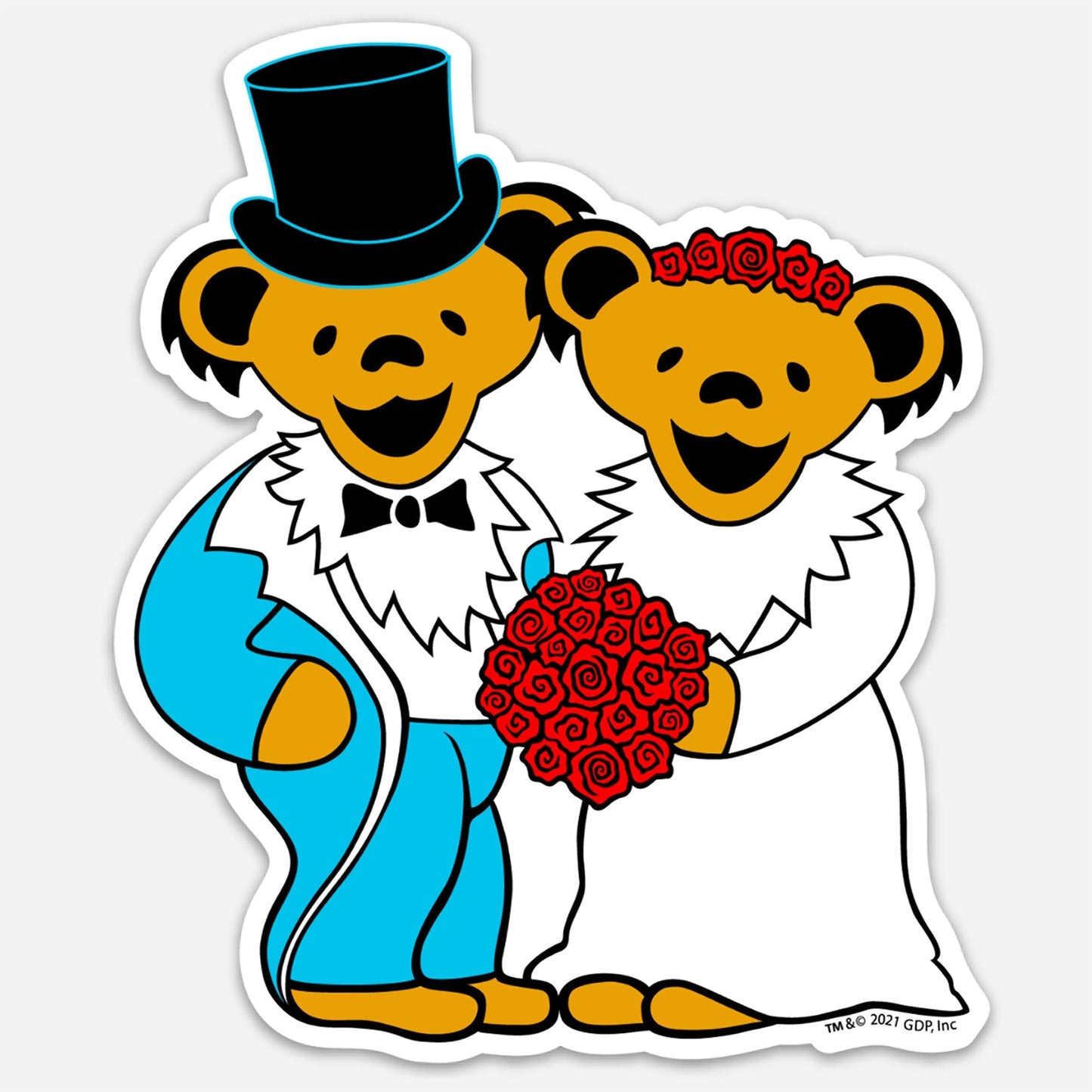 Grateful Dead Wedding Bears Sticker