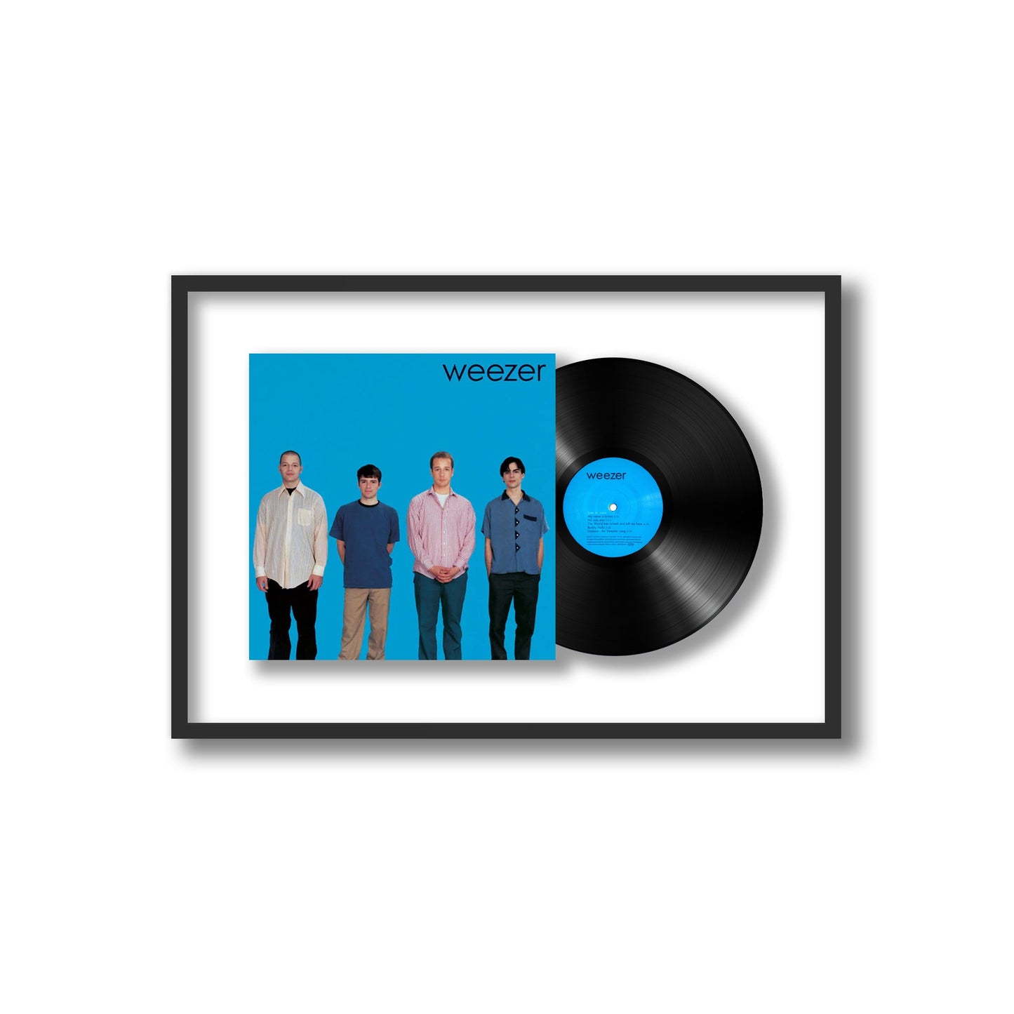 Weezer Blue Album Framed Vinyl Record