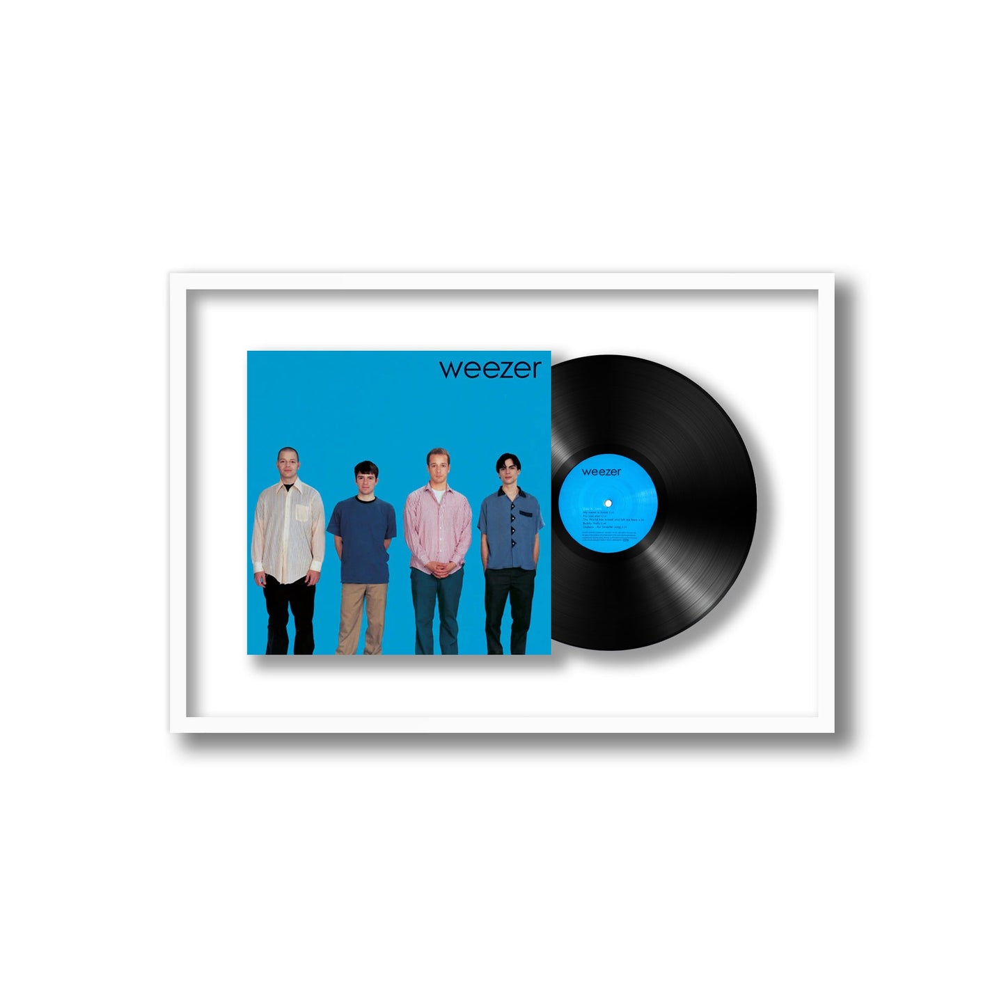 Weezer Blue Album Framed Vinyl Record