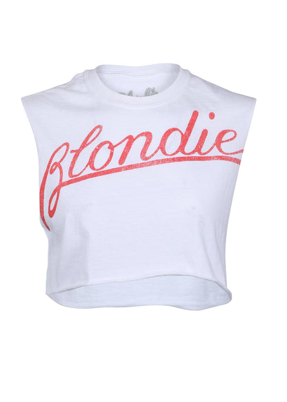 Blondie Cropped Tee by Goodie Two Sleeves Womens T Shirt White Officially Licensed