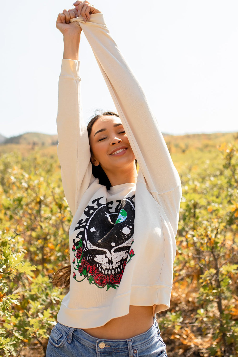 The Grateful Dead Womens Sweatshirt White