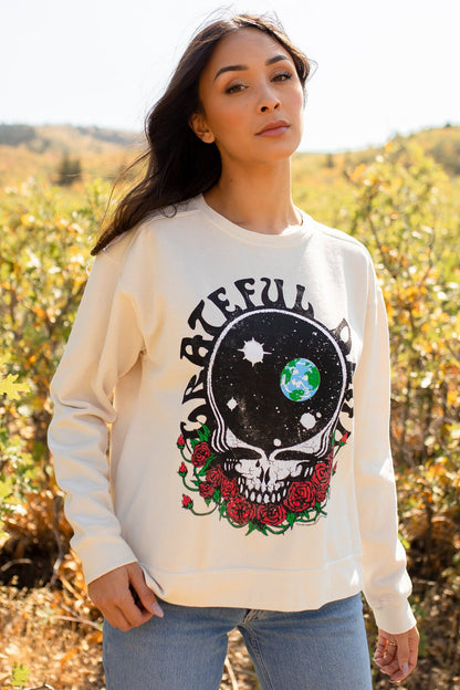 The Grateful Dead Womens Sweatshirt White