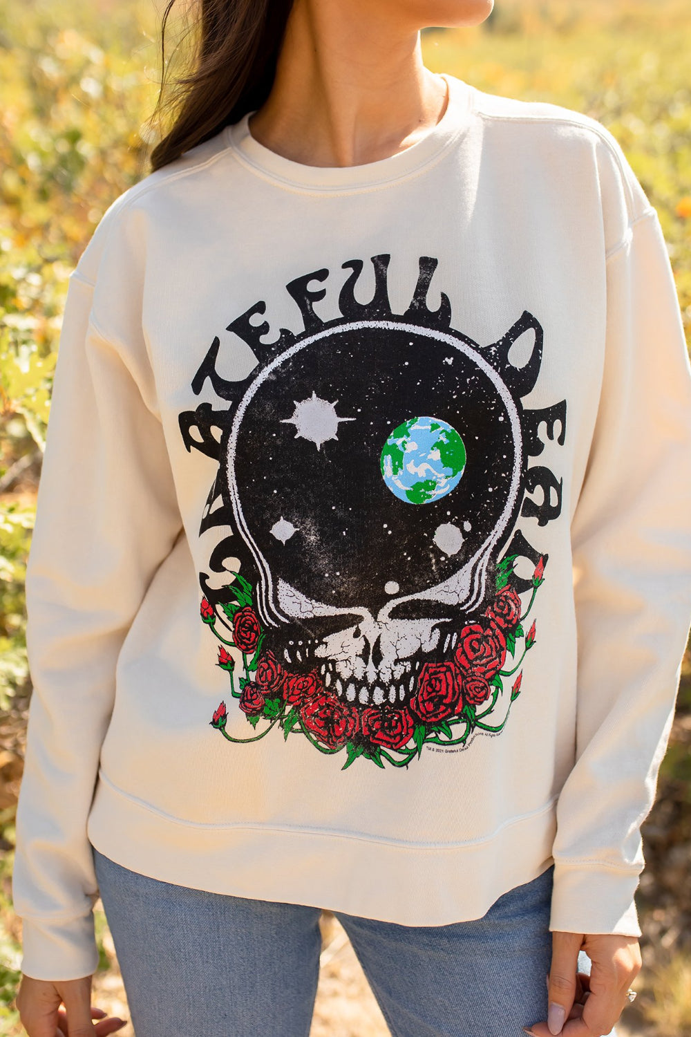 The Grateful Dead Womens Sweatshirt White