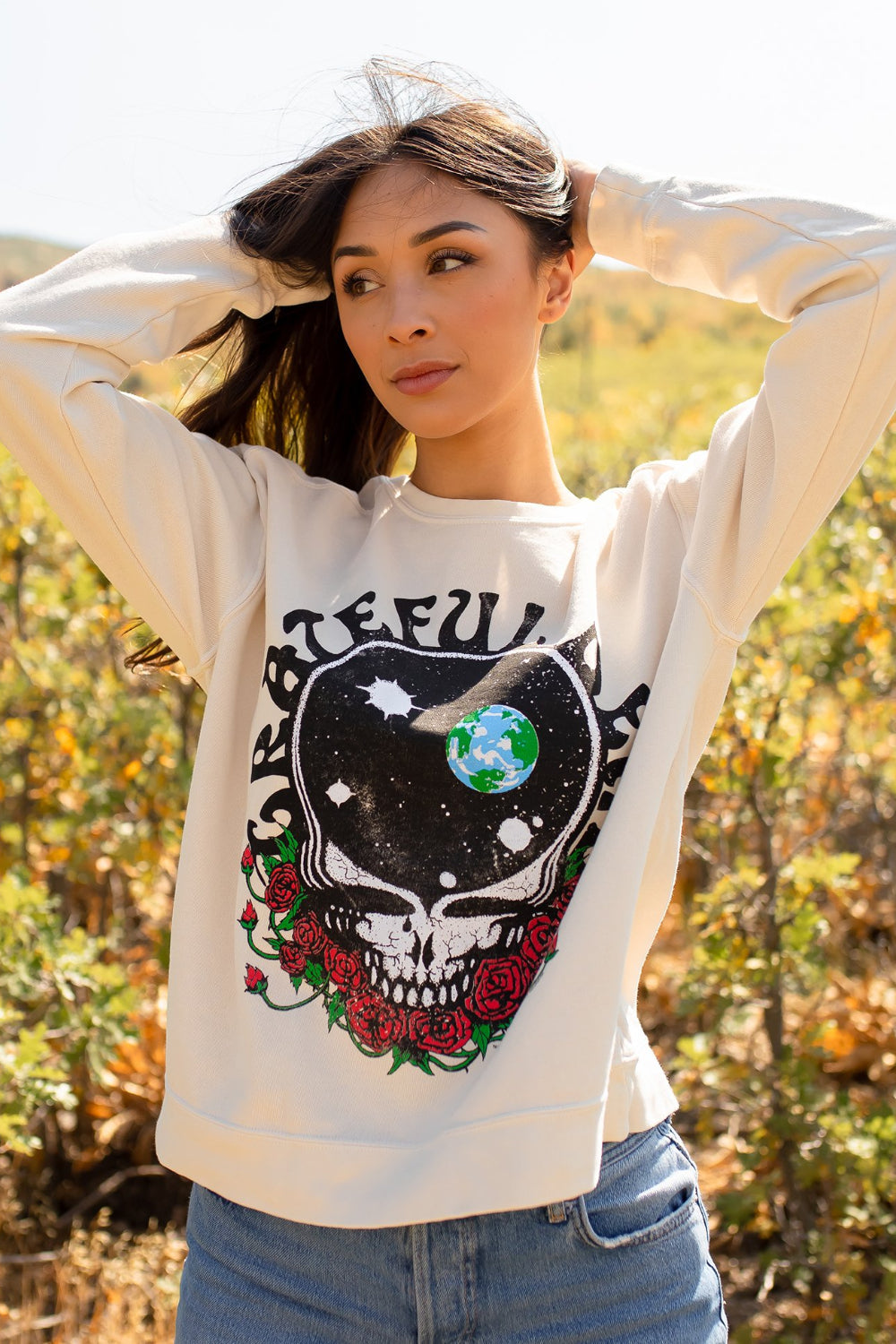 The Grateful Dead Womens Sweatshirt White