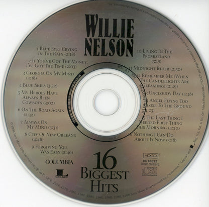 Willie Nelson – 16 Biggest Hits Music CD