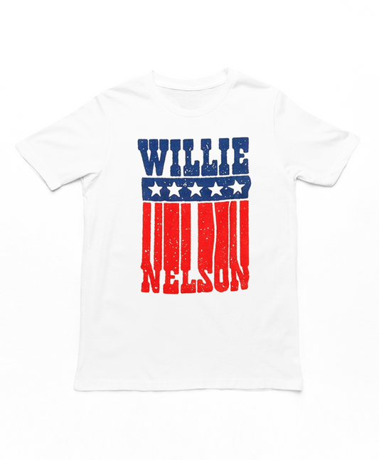 Willie Nelson Americana Mens T Shirt White