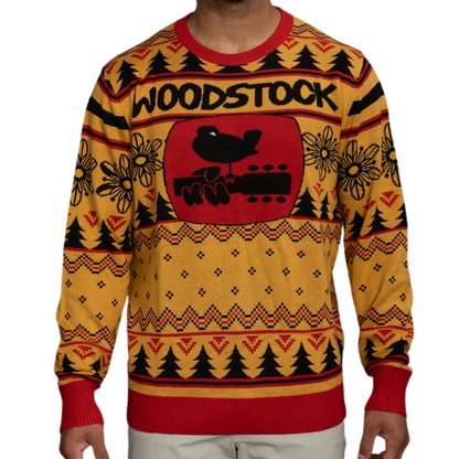 Woodstock Anniversary Concert Logo Adult Unisex Ugly Christmas Sweater