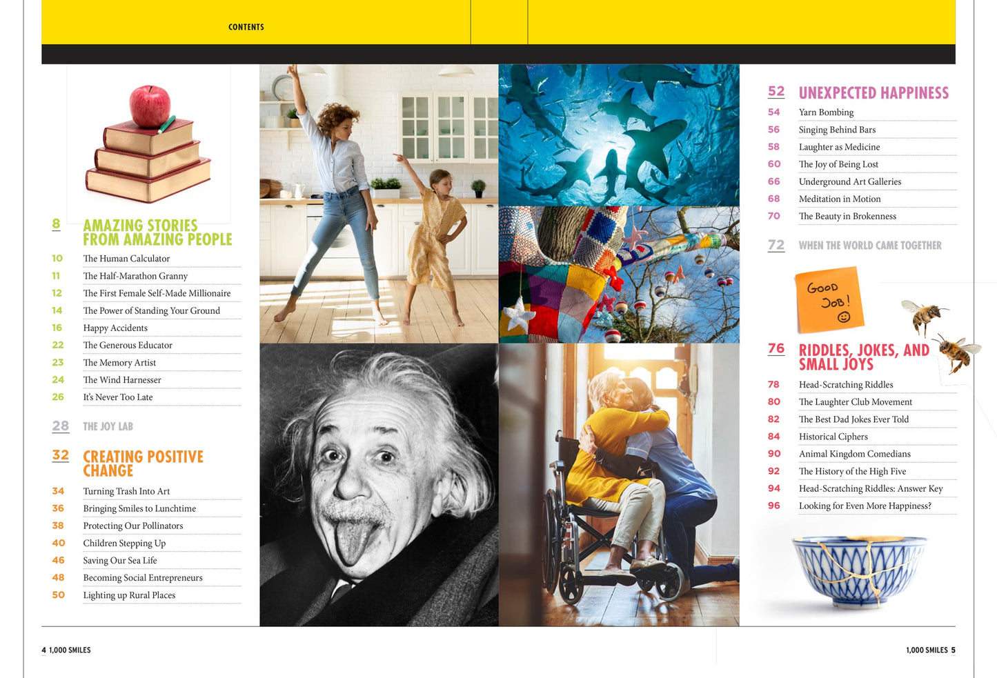 1,000 Smiles - Find Your Happy: Unlock Joy, Good News & Positive Change Over The Horizon, Restore Your Faith,  Heartwarming Stories, Brighten Your Day, Jokes, Riddles, Mindfulness Tips & More!