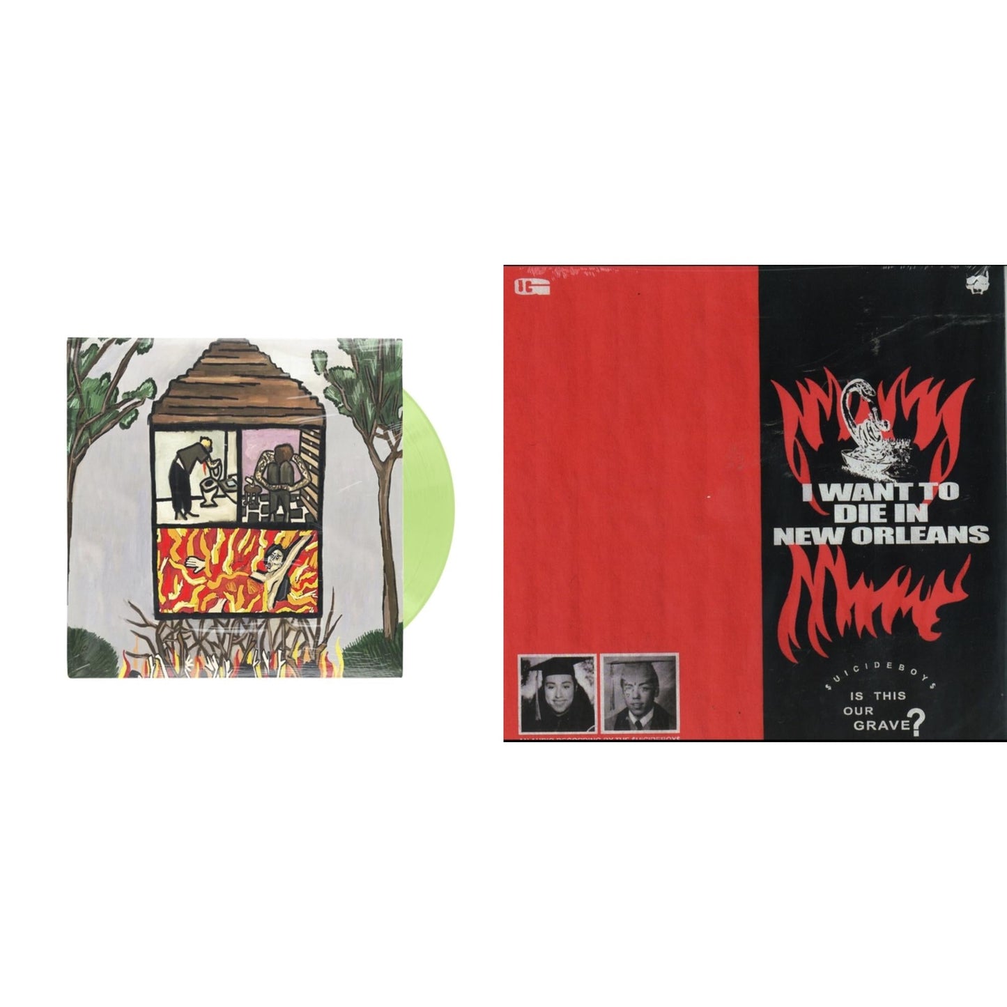 $Uicideboy$ - Long Term Effects Of Suffering (Glow Green LP Vinyl) & I Want To Die In New Orleans (Red/Black LP Vinyl)
