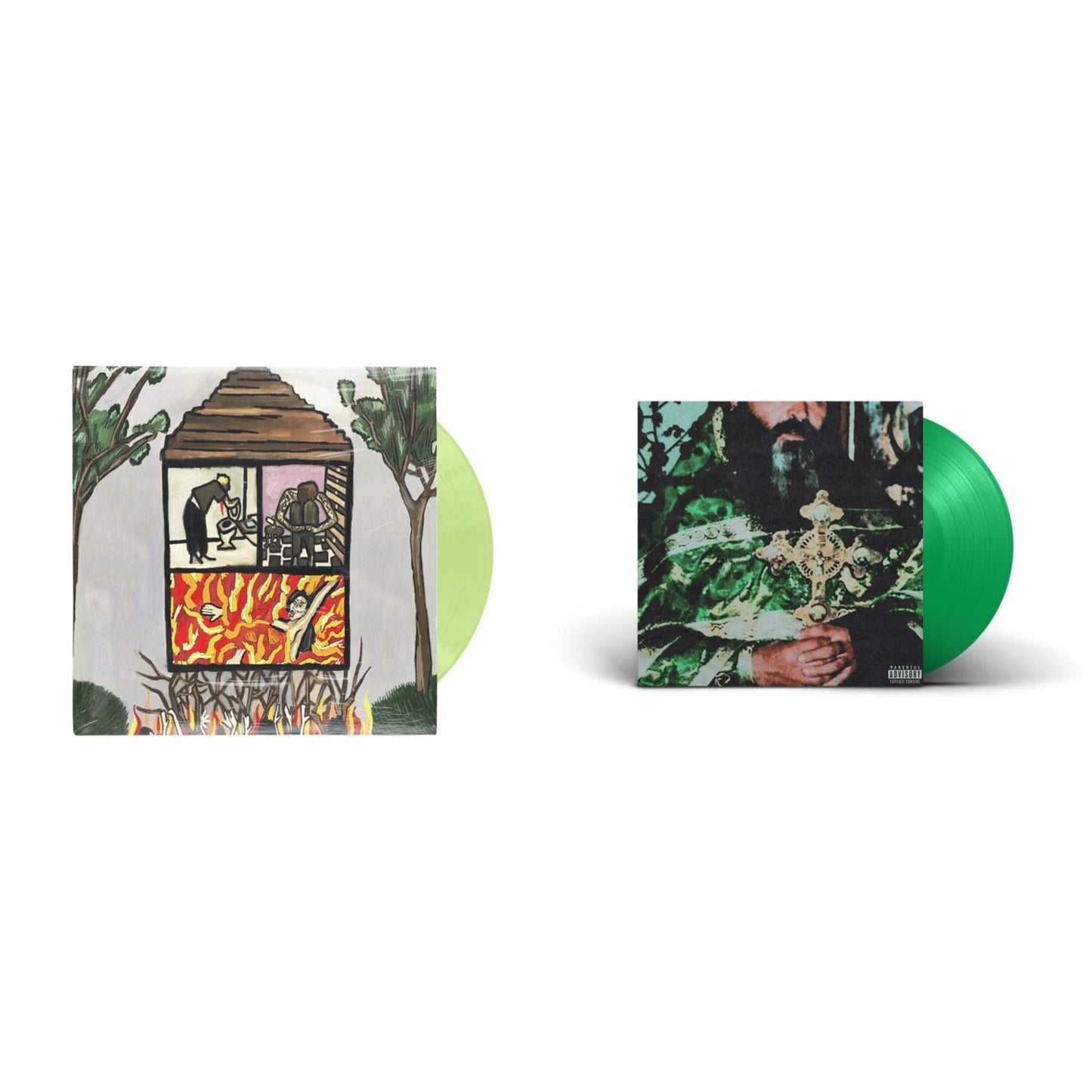 $Uicideboy$ - Long Term Effects Of Suffering (Glow Green LP Vinyl) & Sing Me A Lullaby My Sweet Temptation (Green LP Vinyl)