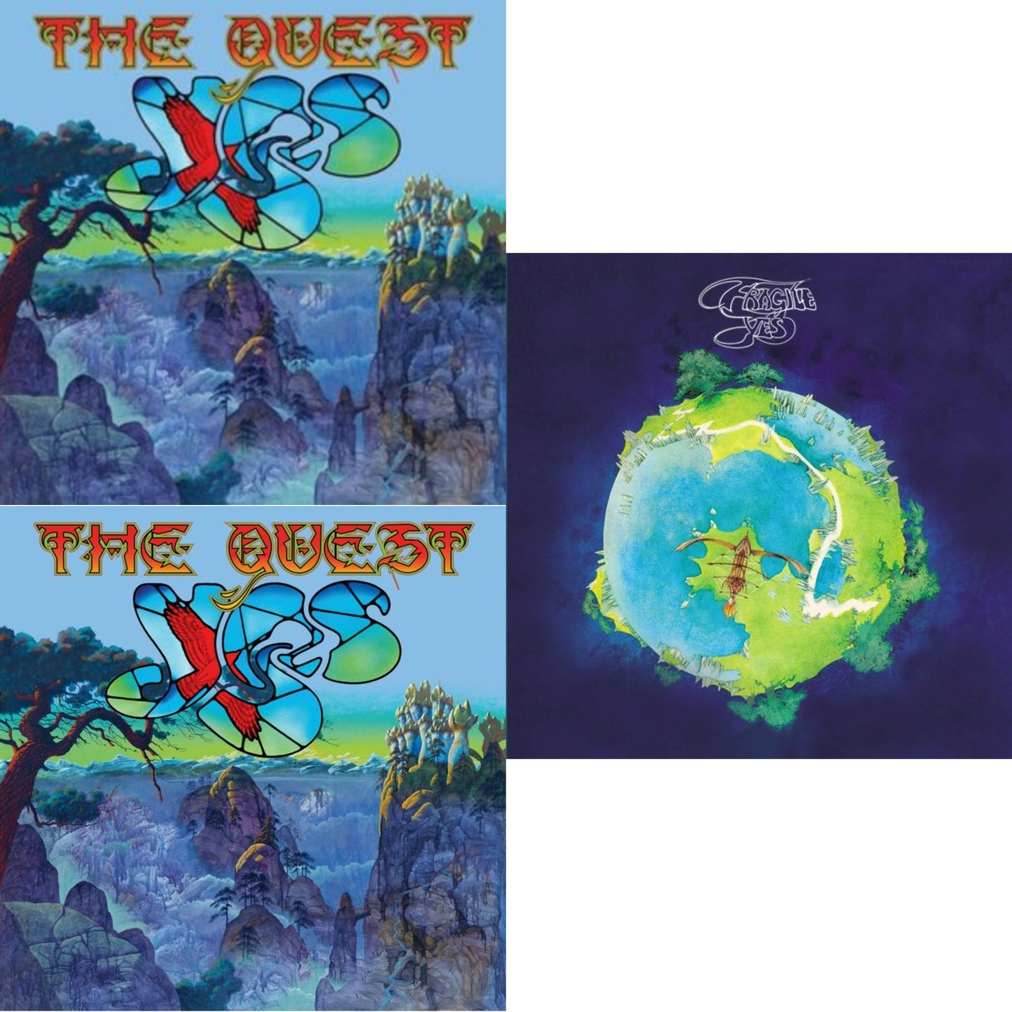Yes - Quest (2LP/2CD) & Quest (2LP/2CD/Sky Blue Vinyl) (I) & Fragile (Super Deluxe/LP/CD/DVD)