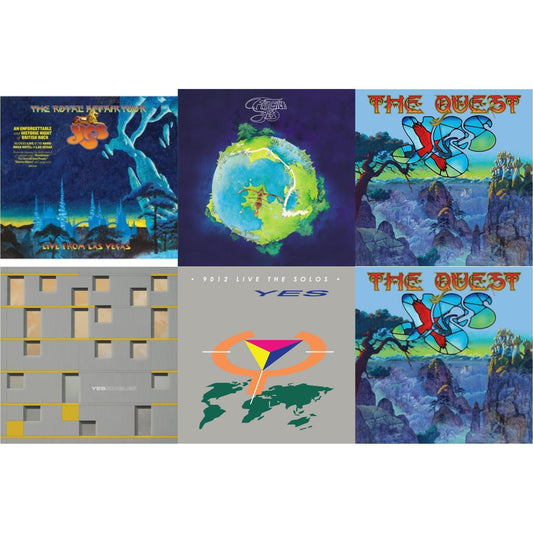 Yes - Yessingles (Yellow/Orange/Black Splatter LP Vinyl) (Rocktober) & Quest (2LP/2CD) & Quest (2LP/2CD/Sky Blue Vinyl) (I) & Royal Affair Tour (Live In Las Vegas) & Fragile (Super Deluxe/LP/CD/DVD) & 9012Live - The Solos (180G/Limited Edition)