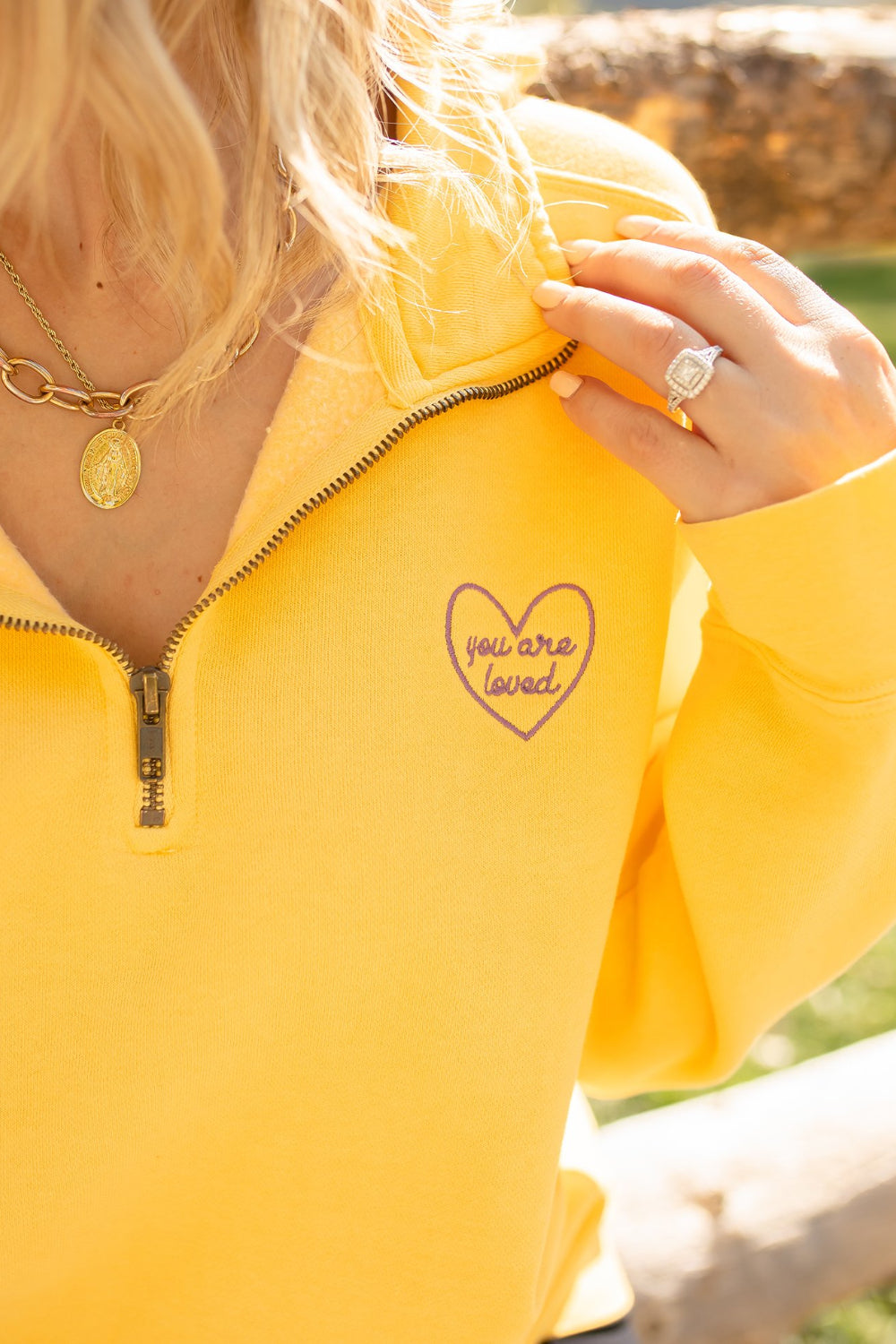 You Are Loved Half Zip Sweatshirt