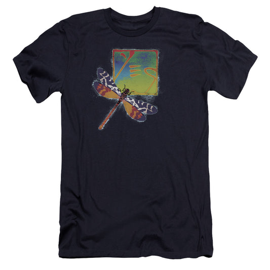 Yes Dragonfly Premium Bella Canvas Slim Fit Mens T Shirt Navy