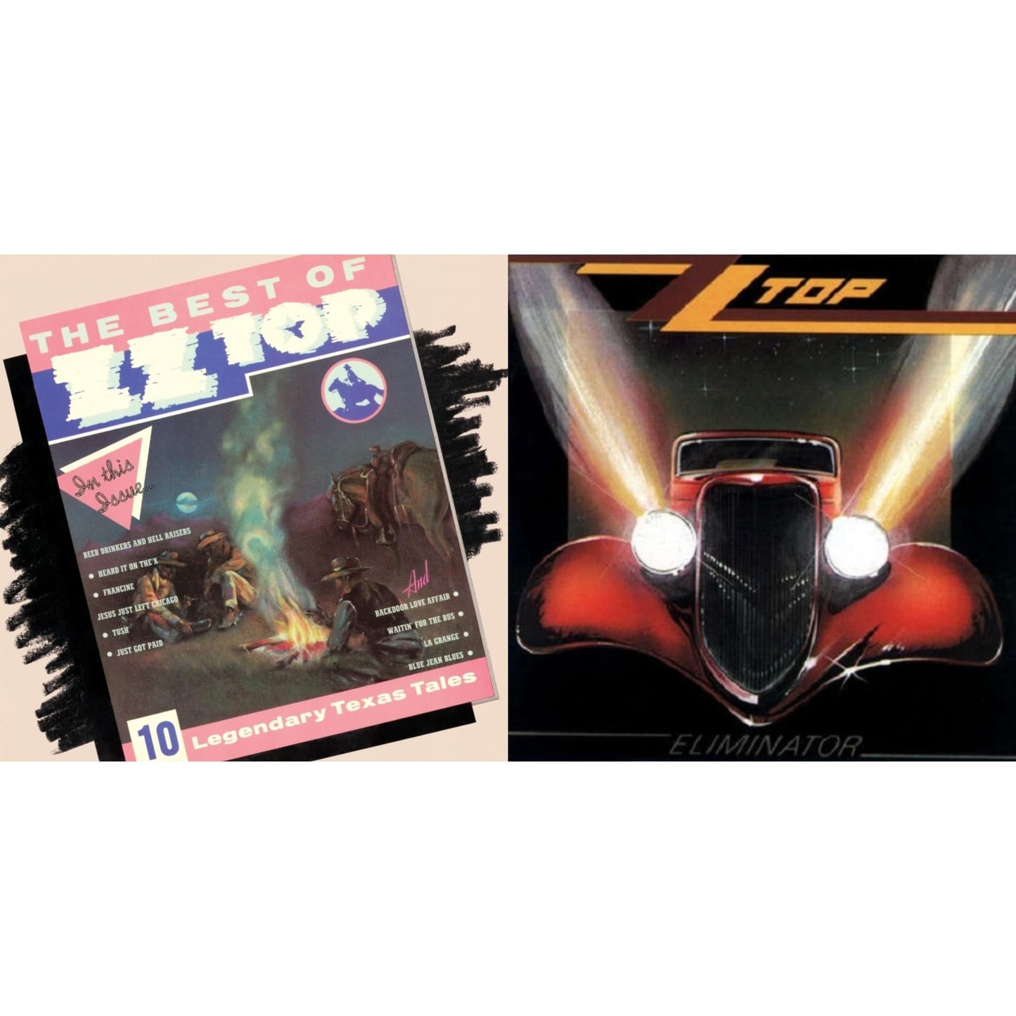 Zz Top - Best Of Zz Top (Translucent Blue LP Vinyl) (Rocktober) & Eliminator (Opaque Red LP Vinyl) (Rocktober)