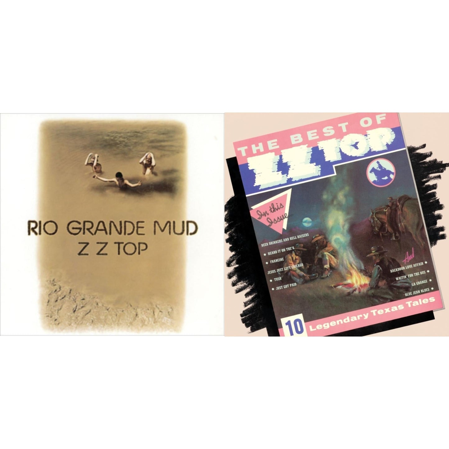 Zz Top - Best Of Zz Top (Translucent Blue LP Vinyl) (Rocktober) & Rio Grande Mud
