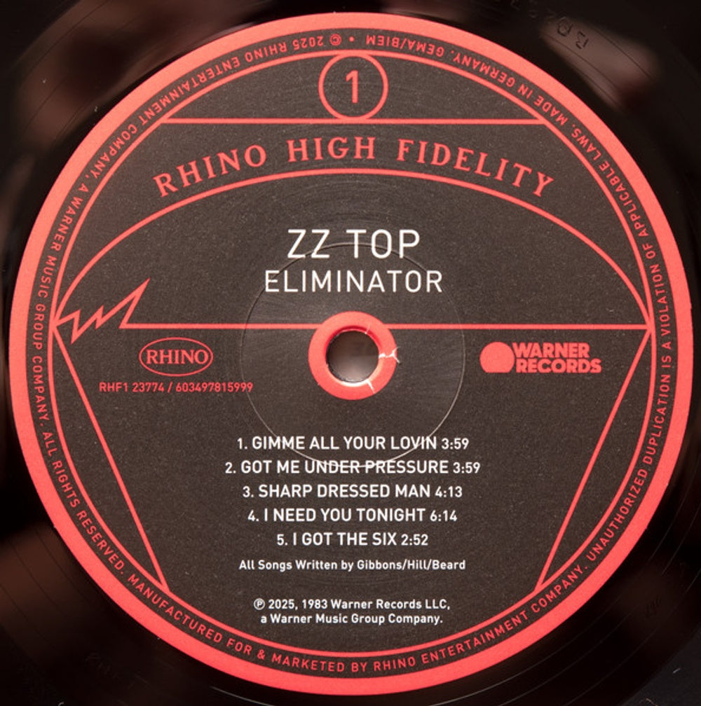 ZZ Top – Eliminator (LP Vinyl) Vinyl Record