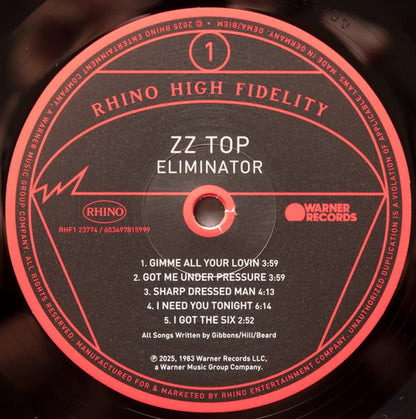 ZZ Top – Eliminator (LP Vinyl) Vinyl Record