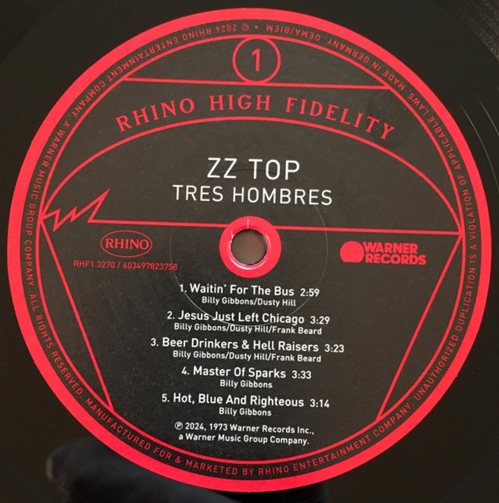ZZ Top – Tres Hombres (LP Vinyl) Vinyl Record
